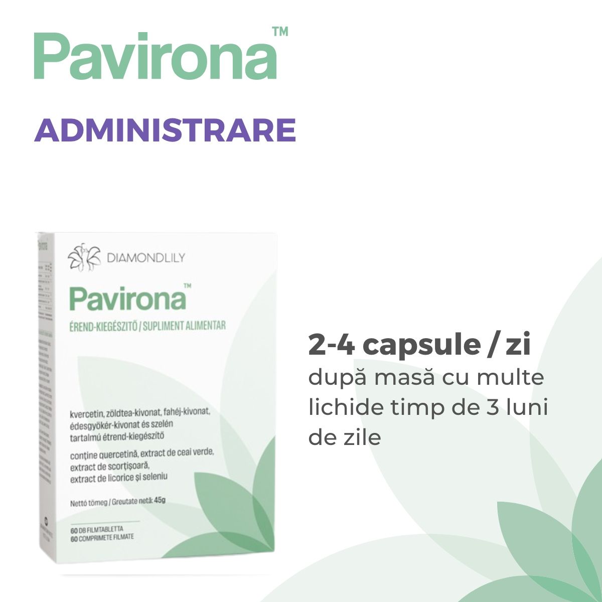 Pavirona Supliment pentru susținerea imunității și în infecțiile virale - imagine 3